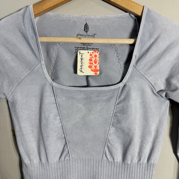 FP Movement Free People Good Karma Long Sleeve Jumpsuit Women's M/L Ice Gray NWT - Picture 8 of 16